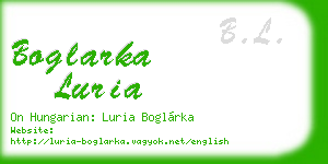 boglarka luria business card