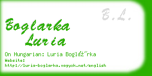 boglarka luria business card